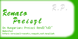 renato preiszl business card